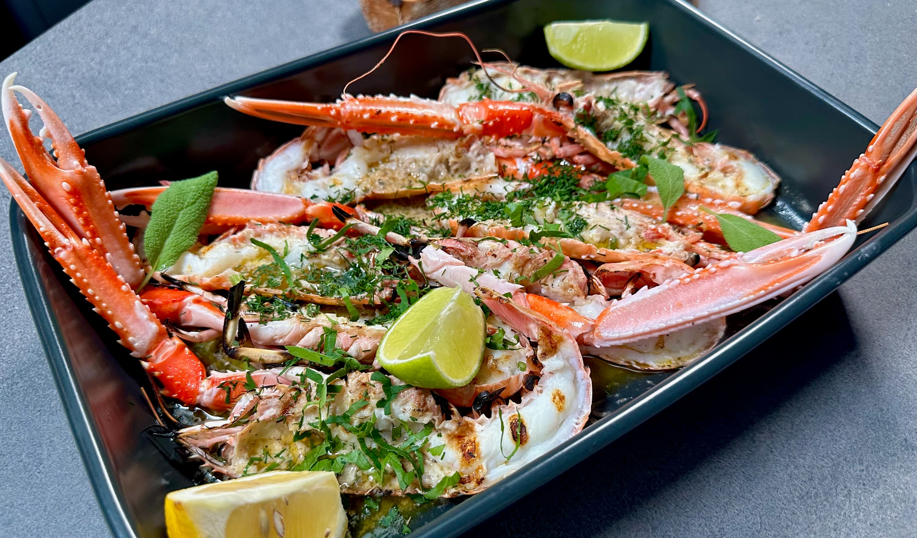 Grillet sjøkreps